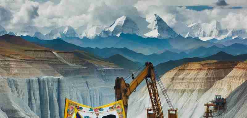 Tibetan Activists Demand Halt to Resource Extraction in Occupied Region, Concept art for illustrative purpose, tags: stopp - Monok